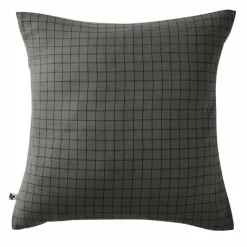 Taie d'oreiller carrée gaze de coton (60 x 60 cm) Gaïa Mix Gris granit