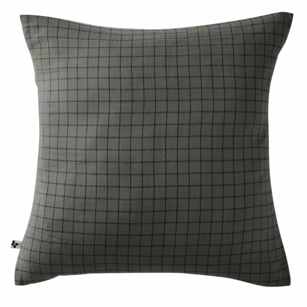 Taie d'oreiller carrée gaze de coton (60 x 60 cm) Gaïa Mix Gris granit