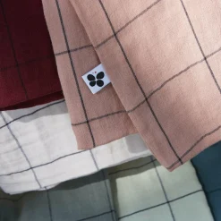 Taie d'oreiller carrée gaze de coton (60 x 60 cm) Gaïa Match Bleu canard