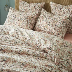 Taie d'oreiller carrée gaze de coton (60 x 60 cm) Constance Beige pampa