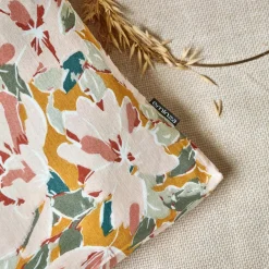 Taie d'oreiller carrée gaze de coton (60 x 60 cm) April Multicolore