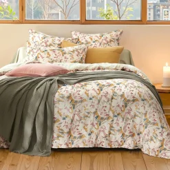 Taie d'oreiller carrée gaze de coton (60 x 60 cm) April Multicolore