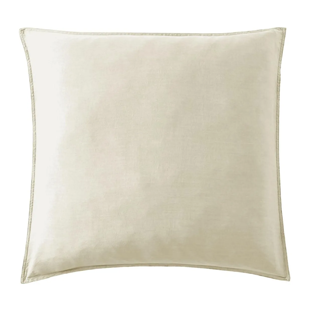 Taie d'oreiller carrée lyocell Tencel™ lavé (80 x 80 cm) Olivia Beige pampa