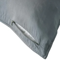 Taie d'oreiller carrée lyocell Tencel™ lavé (63 x 63 cm) Olivia Bleu stone