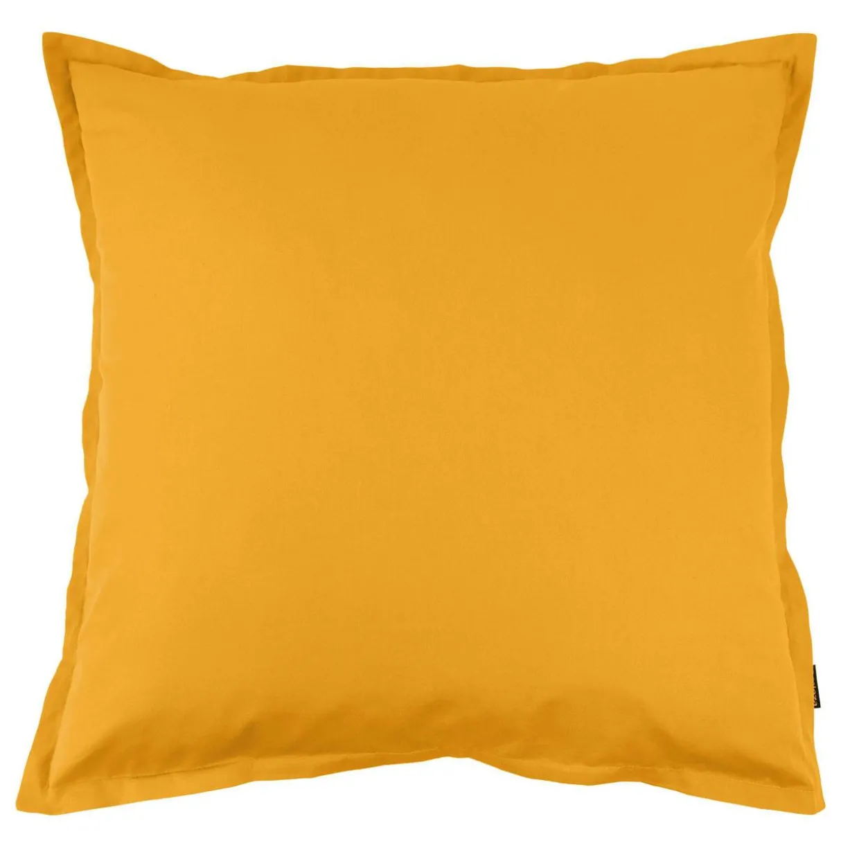 Taie d'oreiller carrée percale de coton (80 x 80 cm) Cali Jaune moutarde