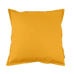 Taie d'oreiller carrée percale de coton (65 x 65 cm) Cali Jaune moutarde