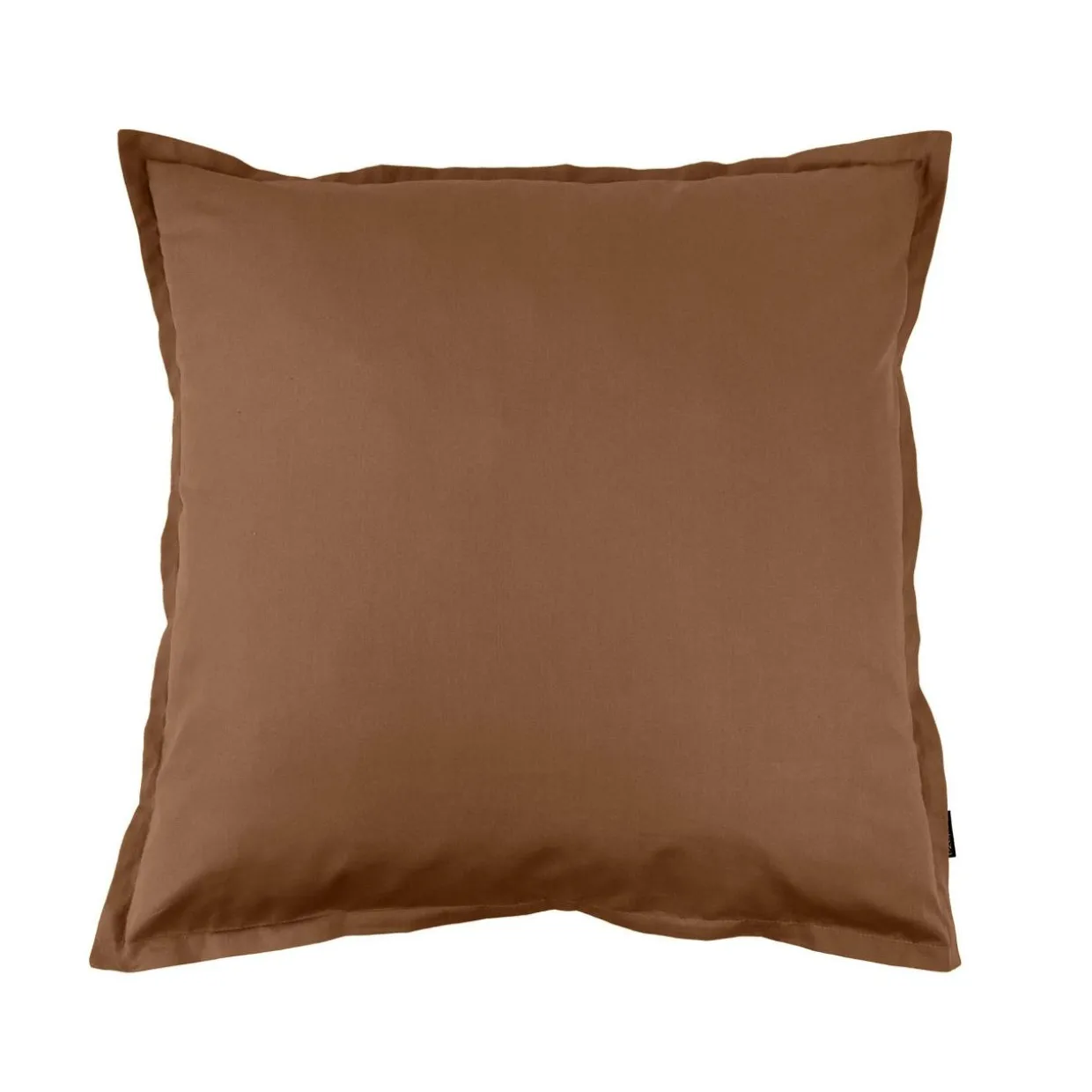 Taie d'oreiller carrée percale de coton (65 x 65 cm) Cali Marron chocolat