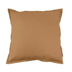 Taie d'oreiller carrée percale de coton (65 x 65 cm) Cali Camel
