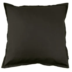 Taie d'oreiller carrée percale de coton (80 x 80 cm) Cali Noire