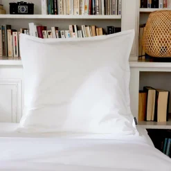 Taie d'oreiller carrée percale de coton (65 x 65 cm) Cali Blanc