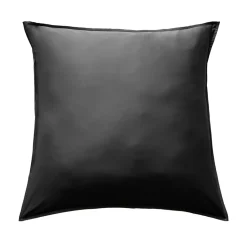 Taie d'oreiller carrée satin de bambou (63 x 63 cm) Sienna Noir