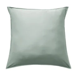 Taie d'oreiller carrée satin de bambou (80 x 80 cm) Sienna Vert eucalyptus