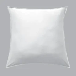 Taie d'oreiller carrée satin de bambou (63 x 63 cm) Sienna Blanc chantilly