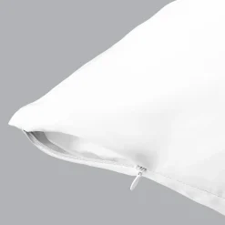 Taie d'oreiller carrée soie de mûrier (80 x 80 cm) Mizuki Blanche