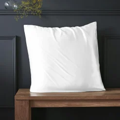 Taie d'oreiller carrée soie de mûrier (63 x 63 cm) Mizuki Blanche