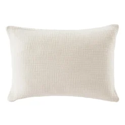 Taie d'oreiller quadruple gaze de coton (50 x 80 cm) Victoria x Gaïa Beige Pampa