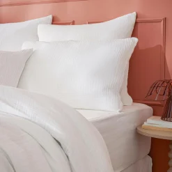 Taie d'oreiller quadruple gaze de coton (50 x 80 cm) Victoria x Gaïa Blanc chantilly