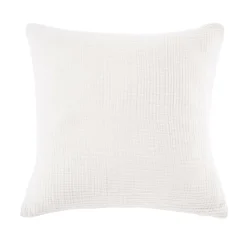 Taie d'oreiller quadruple gaze de coton (60 x 60 cm) Victoria x Gaïa Blanc chantilly