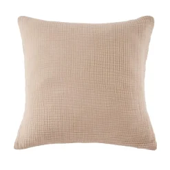 Taie d'oreiller quadruple gaze de coton (80 x 80 cm) Victoria x Gaïa Ficelle