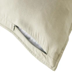 Taie d'oreiller rectangulaire lyocell Tencel™ lavé (50 x 70 cm) Olivia Beige pampa