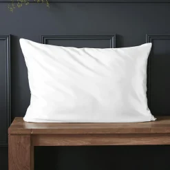 Taie d'oreiller rectangulaire soie de mûrier (50 x 80 cm) Mizuki Blanche