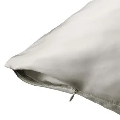 Taie d'oreiller rectangulaire soie de mûrier (50 x 80 cm) Mizuki Gris clair