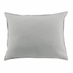 Taie d'oreiller rectangulaire flanelle de coton (50 x 70 cm) Nina Gris clair