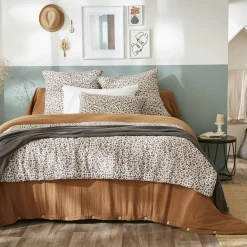 Taie d'oreiller rectangulaire gaze de coton (50 x 70 cm) Rosa Marron