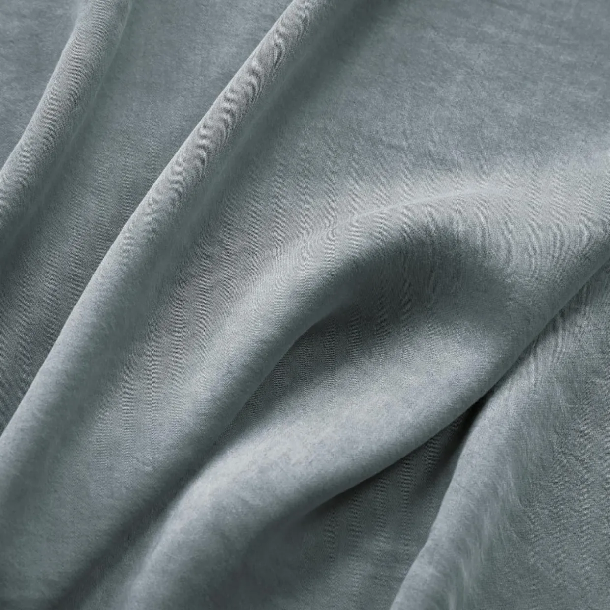 Taie d'oreiller rectangulaire lyocell Tencel™ lavé (50 x 80 cm) Olivia Bleu stone