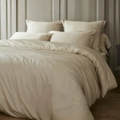 Taie d'oreiller rectangulaire satin de bambou (50 x 80 cm) Sienna Beige