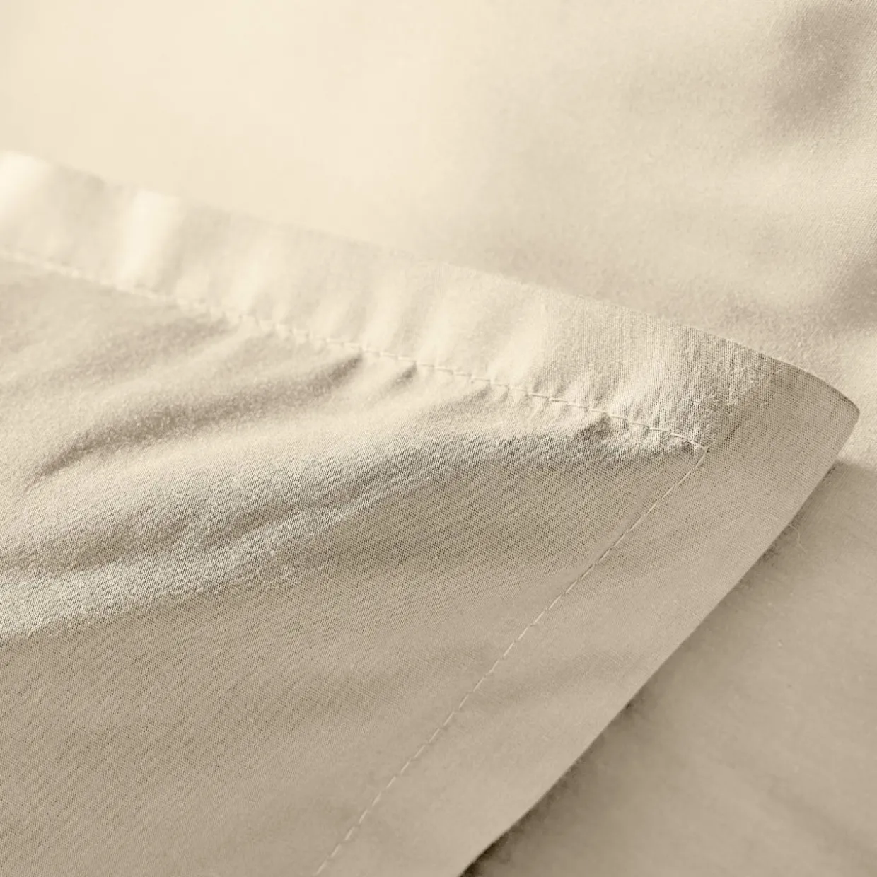 Taie d'oreiller rectangulaire percale de coton (50 x 70 cm) Cali Beige