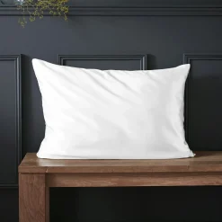 Taie d'oreiller rectangulaire soie de mûrier (50 x 70 cm) Mizuki Blanche