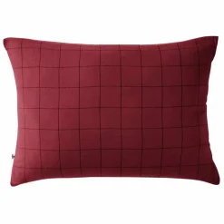 Taie d'oreiller rectangulaire gaze de coton (50 x 70 cm) Gaïa Match Lie de vin