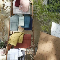 Taie d'oreiller rectangulaire gaze de coton (50 x 70 cm) Gaïa Match Lie de vin