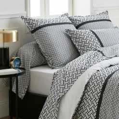 Taie d'oreiller rectangulaire percale de coton (50 x 70 cm) Riviera Grise