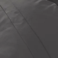 Taie d'oreiller rectangulaire percale de coton (80 cm) Cali Gris anthracite