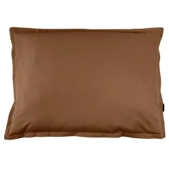 Taie d'oreiller rectangulaire percale de coton (50 x 80 cm) Cali Marron chocolat
