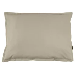 Taie d'oreiller rectangulaire percale de coton (50 x 70 cm) Cali Taupe