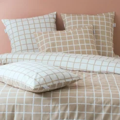 Taie d'oreiller rectangulaire percale de coton (50 x 70 cm) Max Beige