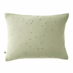 Taie d'oreiller rectangulaire gaze de coton (50 x 70 cm) Gaïa Chic Vert tilleul