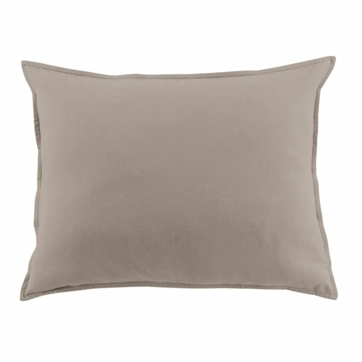 Taie d'oreiller rectangulaire flanelle de coton (50 x 70 cm) Nina Ficelle