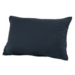 Taie d'oreiller rectangulaire gaze de coton (50 x 70 cm) Gaïa Bleu nuit