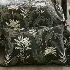 Taie d'oreiller rectangulaire satin de coton (50 x 70 cm) Cayenne Noire