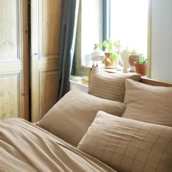 Taie d'oreiller rectangulaire gaze de coton (50 x 70 cm) Gaïa Chic Ficelle