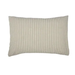 Taie d'oreiller rectangulaire réversible coton texturé et percale (50 x 70 cm) Alice Ecru