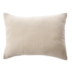 Taie d'oreiller Rectangulaire gaze de coton (50 x 70 cm) Gaïa rayures Ficelle