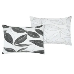 Taie d'oreiller rectangulaire percale de coton (50 x 70 cm) Matisse Grise