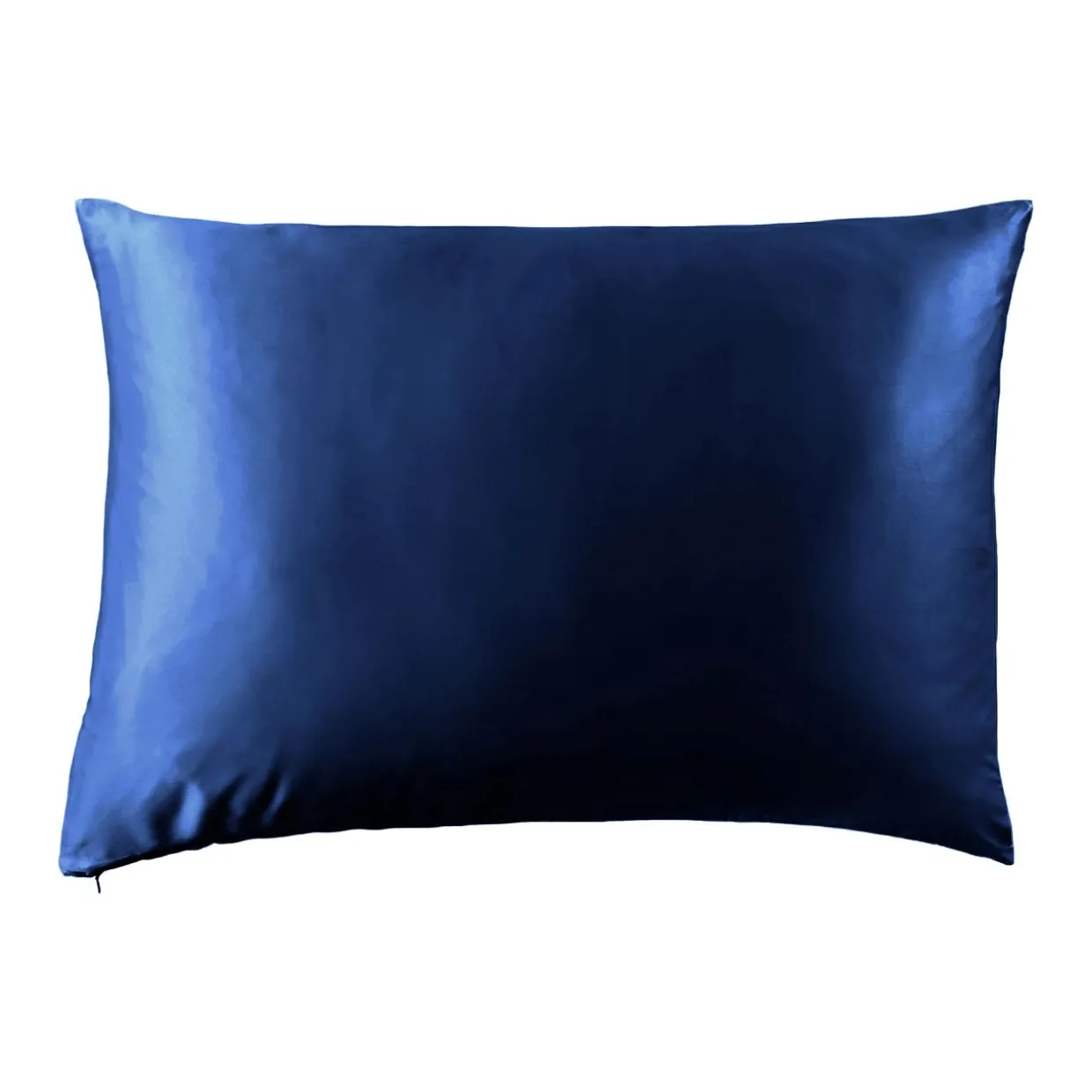 Taie d'oreiller rectangulaire soie de mûrier (50 x 80 cm) Mizuki Bleu marine