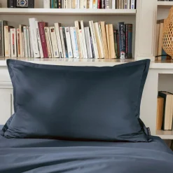 Taie d'oreiller rectangulaire percale de coton (50 x 70 cm) Cali Bleu marine