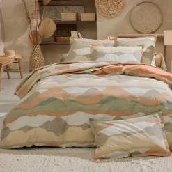 Taie d'oreiller rectangulaire percale de coton (50 x 70 cm) Land Beige Craie